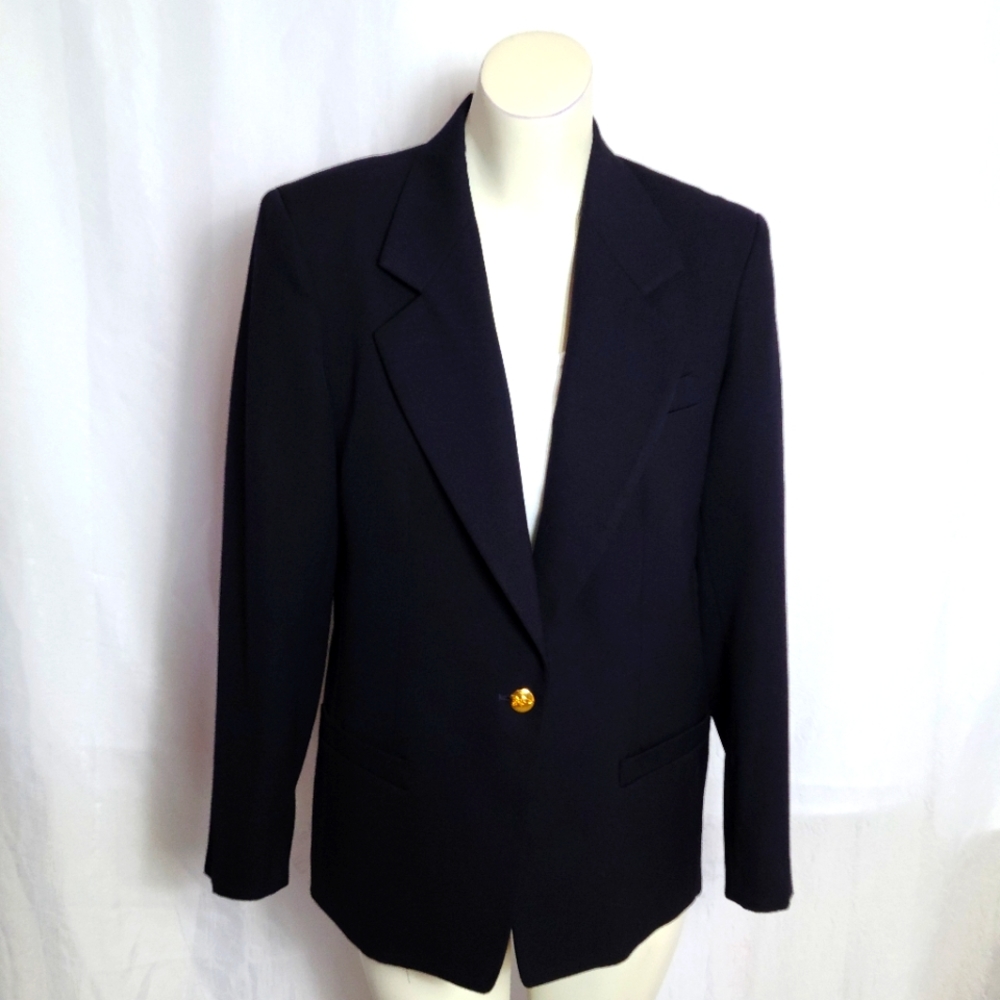 Austin Reed Vintage Navy Blue Blazer Size 8